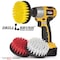 Drillbrush Cleaning Supplies - Drill Brush - Soft, Medium, Stiff Scrub Brush 4in-Lim-Short-WH-YEL-RD - alternate 5